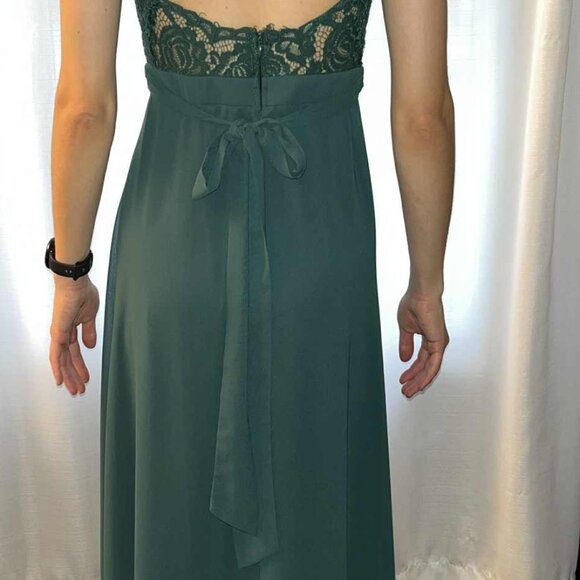 Lulu's Dark Green Lace Maxi Dress - Size Small - Picture 5 of 5
